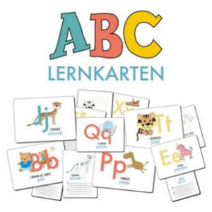 ABC-Lernkarten der Tiere, Bildkarten, Wortkarten, Flash Cards mit Gro- und Kleinbuchstaben Lesen lernen mit Tieren fr Kinder im Kindergarten und der - 2876836815