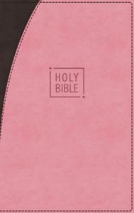 Niv, Premium Gift Bible, Leathersoft, Pink/Brown, Red Letter Edition, Comfort Print - 2878617446