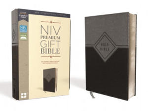 Niv, Premium Gift Bible, Leathersoft, Black/Gray, Red Letter Edition, Comfort Print - 2878165578