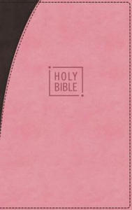 Niv, Premium Gift Bible, Leathersoft, Pink/Brown, Red Letter Edition, Indexed, Comfort Print - 2878617440