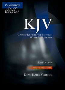 KJV Cameo Reference Bible with Apocrypha, Black Calfskin Leather, Red-letter Text, KJ455:XRA Black Calfskin Leather - 2871526640