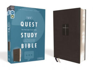 Niv, Quest Study Bible, Leathersoft, Black, Comfort Print: The Only Q and A Study Bible - 2876932997