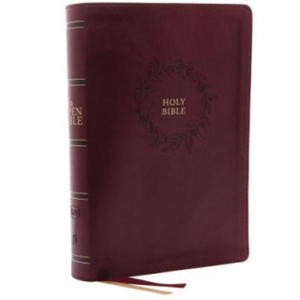 KJV, Open Bible, Leathersoft, Burgundy, Red Letter, Comfort Print - 2877770145