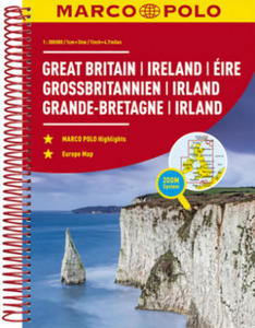 MARCO POLO Reiseatlas Grobritannien, Irland 1:300.000. Great Britain, Ireland, ire / La Grande-Bretagne, Irlande - 2877866723
