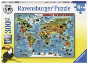 Ravensburger Kinderpuzzle - 13257 Tiere rund um die Welt - Puzzle-Weltkarte fr Kinder ab 9 Jahren, mit 300 Teilen im XXL-Format - 2878166977