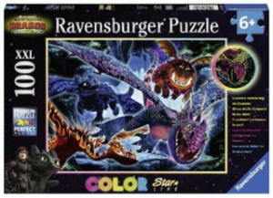 Ravensburger Kinderpuzzle - 13710 Leuchtende Dragons - Dragons-Leuchtpuzzle fr Kinder ab 6 Jahren, mit 100 Teilen im XXL-Format, Leuchtet im Dunkeln - 2877761647