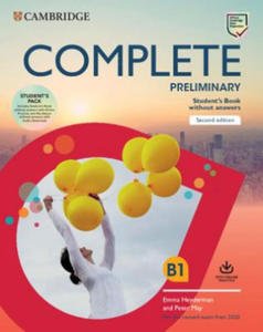 Complete Preliminary Student's Book Pack (SB wo Answers w Online Practice and WB wo Answers w Audio Download) - 2867094983