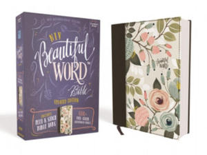 NIV, Beautiful Word Bible, Updated Edition, Peel/Stick Bible Tabs, Cloth over Board, Floral, Red Letter, Comfort Print - 2867755816