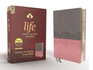 Niv, Life Application Study Bible, Third Edition, Leathersoft, Gray/Pink, Red Letter Edition - 2874000419