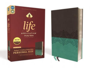 Niv, Life Application Study Bible, Third Edition, Personal Size, Leathersoft, Gray/Teal, Red Letter Edition - 2866223229