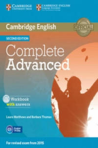 Cambridge English Complete Advanced Workbook with answers Second edition - 2826667971