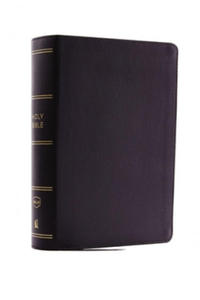 NKJV, Compact Single-Column Reference Bible, Genuine Leather, Black, Red Letter Edition, Comfort Print - 2877638093