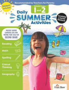 Daily Summer Activities: Between 1st Grade and 2nd Grade, Grade 1 - 2 Workbook: Moving from 1st Grade to 2nd Grade, Grades 1-2 - 2874541190