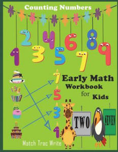 Early Math Workbook for kids Counting Numbers Match, tracing, Write: Number counting, Match, Tracing 0-9, draw a line to its' name - 2876336523