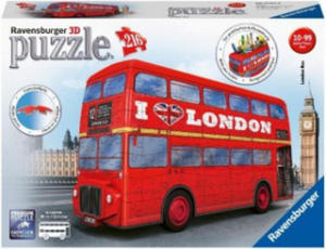 Ravensburger 3D Puzzle London Bus 12534 - 216 Teile - Das berhmte Fahrzeug Londons als 3D Puzzle fr Erwachsene und Kinder ab 8 Jahren - 2877612598