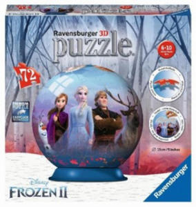 Ravensburger 3D Puzzle 11142 - Puzzle-Ball Disney Frozen 2 - 72 Teile - Puzzle-Ball für Fans...