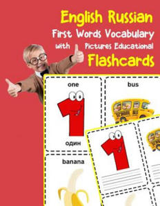 English Russian First Words Vocabulary with Pictures Educational Flashcards: Fun flash cards for infants babies baby child preschool kindergarten todd - 2865194007
