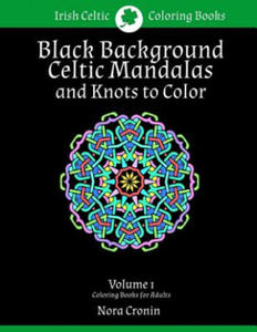 Black Background Celtic Mandalas and Knots to Color - 2876548283