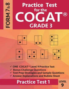 Practice Test for the Cogat Grade 3 Level 9 Form 7 and 8: Practice Test 1: 3rd Grade Test Prep for the Cognitive Abilities Test - 2878087588