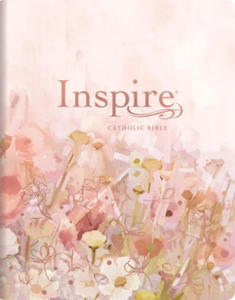 Inspire Catholic Bible NLT Large Print (Leatherlike, Pink Fields with Rose Gold): The Bible for Coloring & Creative Journaling - 2872726834