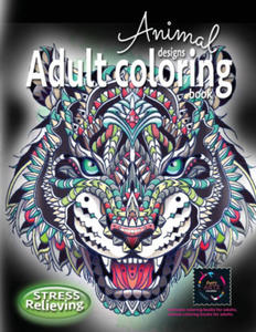 Adult coloring book stress relieving animal designs - 2875139176