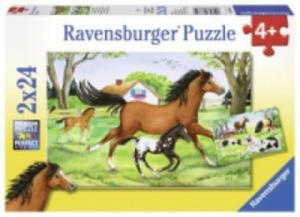 Ravensburger Kinderpuzzle - 08882 Welt der Pferde - Puzzle fr Kinder ab 4 Jahren, mit 2x24 Teilen - 2874540755