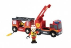 33811 BRIO Feuerwehr-Leiterfahrzeug mit Licht & Sound - 2878070735