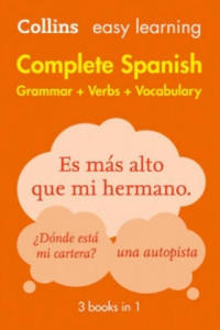 Easy Learning Spanish Complete Grammar, Verbs and Vocabulary (3 books in 1)