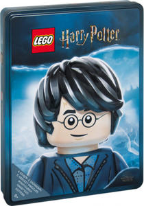 Lego Harry Potter zestaw ksiek z klockami lego 4 ksiki z zdaniami, 5 arkuszy naklejek, minifigurka Harrego Pottera Z TIN-6401 - 2865215273