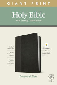 NLT Personal Size Giant Print Bible, Filament Enabled Edition (Red Letter, Leatherlike, Black/Onyx) - 2877183794