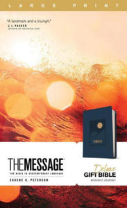 The Message Deluxe Gift Bible, Large Print (Leather-Look, Navy): The Bible in Contemporary Language - 2877037241