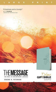 The Message Deluxe Gift Bible, Large Print (Leather-Look, Teal): The Bible in Contemporary Language - 2876226463