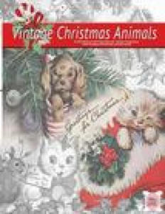 Greeting for Christmas (vintage Christmas animals) A Christmas coloring book for adults relaxation with vintage Christmas animal cards - 2877637775