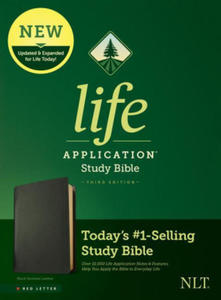 NLT Life Application Study Bible, Third Edition (Red Letter, Genuine Leather, Black) - 2876541240