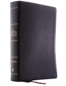 The Niv, Open Bible, Leathersoft, Black, Red Letter Edition, Comfort Print: Complete Reference System - 2872891495
