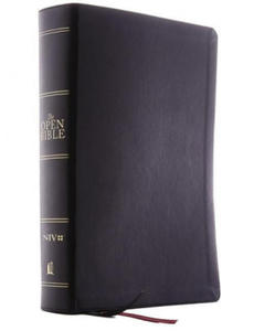 The Niv, Open Bible, Leathersoft, Black, Thumb Indexed, Red Letter Edition, Comfort Print: Complete Reference System - 2873994736