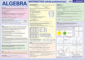 Algebra Szkoa podstawowa Plansza edukacyjna na cian i biurko plus ksieczka edukacyjna - 2863627784