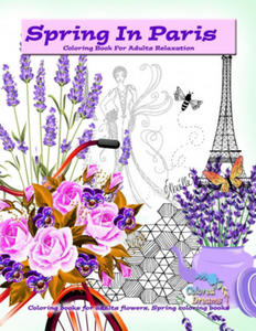 Spring in Paris coloring book for adults relaxation - 2873999765