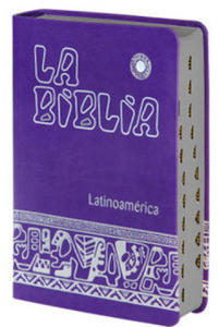 La Biblia Latinoamrica [letra grande] simil-piel morada, canto plateado, con u - 2877304659