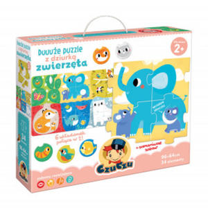 Duuue puzzle z dziurk Zwierzta 2+ Czu Czu - 2865534110