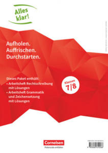 Alles klar! Deutsch. Sekundarstufe I 7./8. Schuljahr. Rechtschreibung + Grammatik und Zeichensetzung im Paket - 2877614537