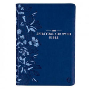 The Spiritual Growth Bible, Study Bible, NLT - New Living Translation Holy Bible, Faux Leather, Navy - 2875335063