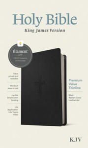 KJV Premium Value Thinline Bible, Filament Enabled Edition (Red Letter, Leatherlike, Black Radiant Cross) - 2877492913