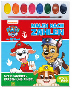 PAW Patrol Malen nach Zahlen - Mit 8 Wasserfarben und Pinsel - 2871034971