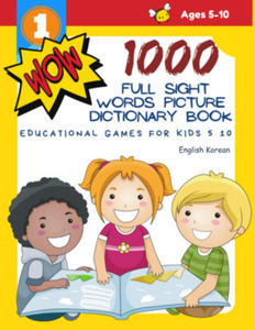 1000 Full Sight Words Picture Dictionary Book - English Korean - 2871136149