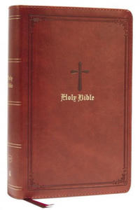 KJV, Personal Size Large Print Single-Column Reference Bible, Leathersoft, Brown, Red Letter, Comfort Print - 2869870370