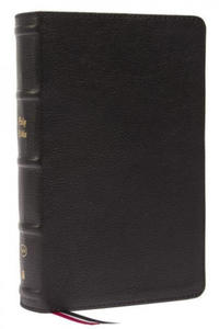 KJV, Personal Size Large Print Single-Column Reference Bible, Genuine Leather, Black, Red Letter, Comfort Print - 2876841207