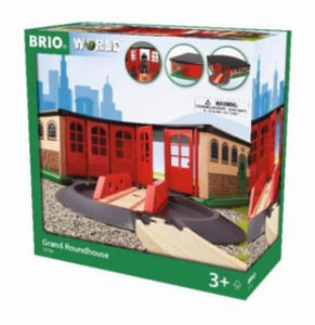 BRIO World 33736 Groer Ringlokschuppen mit Drehscheibe - Zubehr fr die BRIO Holzeisenbahn - Kleinkinderspielzeug empfohlen ab 3 Jahren - 2878622580