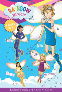 Rainbow Fairies: Books 5-7 with Special Pet Fairies Book 1: Sky the Blue Fairy, Inky the Indigo Fairy, Heather the Violet Fairy, Katie the Kitten Fair - 2878325076