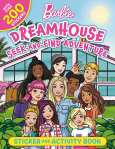 Barbie Dreamhouse Seek-And-Find Adventure: 100% Officially Licensed by Mattel, Sticker & Activity Book for Kids Ages 4 to 8 - 2877866724